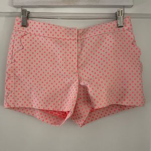Polka Dot J Crew Shorts with Scallop Pocket